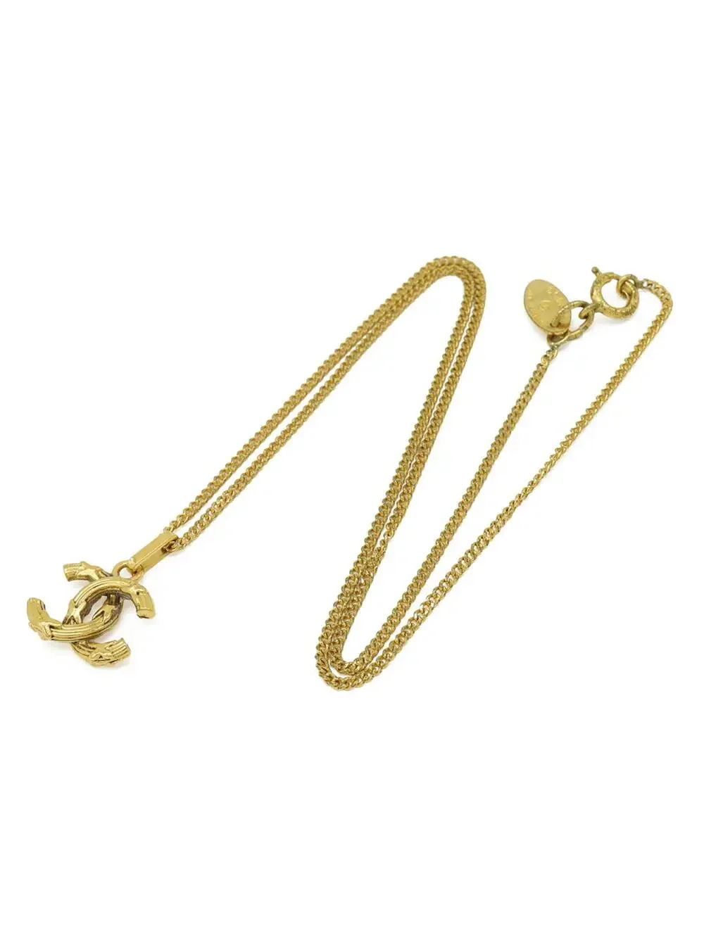 Chanel Cc Logo Chain Pendant Necklace #276085C70B